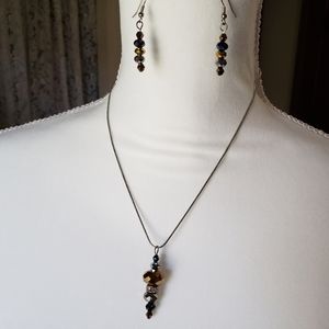Necklace and earrings